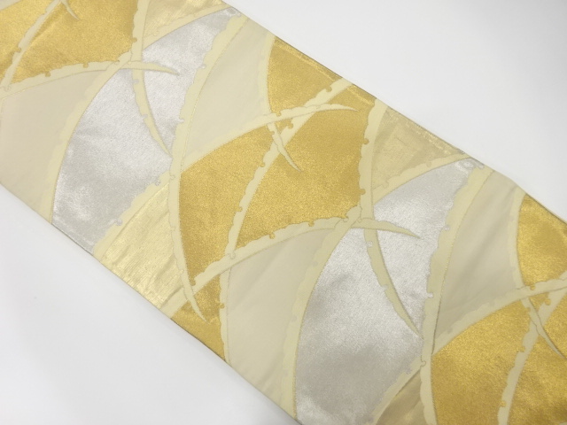 JAPANESE KIMONO / ANTIQUE FUKURO OBI / SILK / WOVEN GRASS